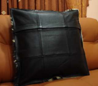 19 Leather Cowhide Pillow Cover Hair on Cushion Cover B165  