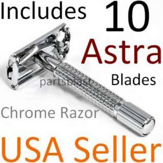 Old Fashioned Safety Razor + ASTRA Double Edge blades Reloadable Style 