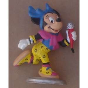   : Minnie Mouse PVC Figure On Ice Skates Holding Mic: Everything Else