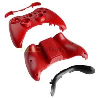 For Xbox 360 Wireless Controller Shell Case Cover Red Replacement Kit 