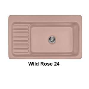 CorStone 66124 Wild Rose Greystone Greystone Self Rim Single Bowl 
