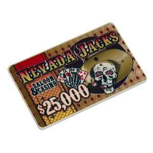 Nevada Jacks $25000 Plaque   Casino Supplies Poker Chips Casino Grade 