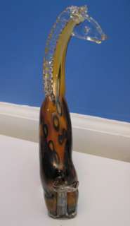 Murano Art Glass Giraffe Spots Paperweight Figurine Great Gift  