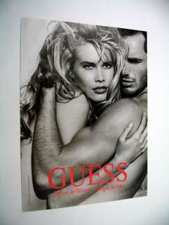 Guess Perfume Cologne Herb Ritts photo 1992 print Ad  