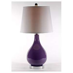  Purple Glass Contemporary Bedside Table Lamp