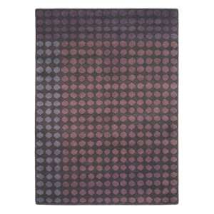  Modern Area Rugs 6x8 Lavender Dots Wool Knotted Carpet 
