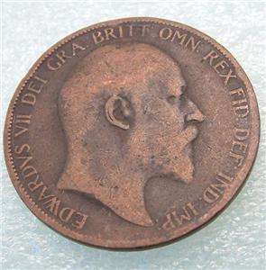 1903 U.K.GREAT BRITAIN 1 PENNY one large Cent COIN  