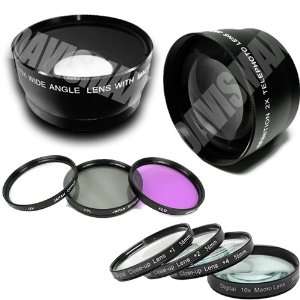  & 2X Telephoto Lens Includes LIFETIME WARRANTY, Lens Caps, Lens Bag 