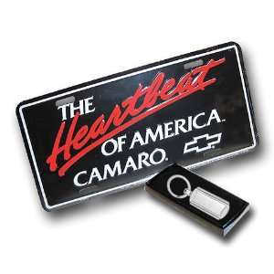   Heartbeat of America Camaro License Plate (with Key Chain) Automotive