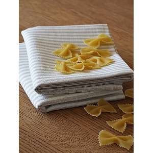  Set of 2 Tea Towels Beige Linen Cotton Jazz