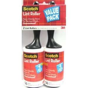  Scotch 3M Lint Roller Twin Pk 56 Sht (3 Pack) Health 