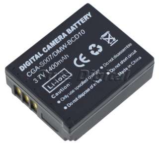 Battery For Panasonic CGA S007 DMW BCD10 Lumix DMC TZ5  
