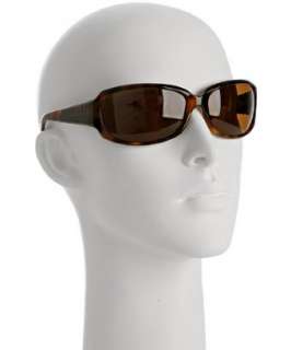 Oliver Peoples dark brown tortoise Kali wrap sunglasses   up 