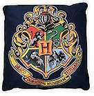 Harry Potter Throw Pillow Hogwarts Crest Blue Room NEW