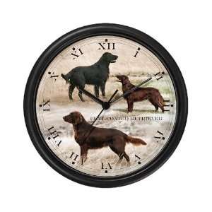    Flat coated Retriever Pets Wall Clock by  