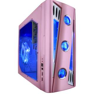   CRUISER2 PK Pink Metal ATX Mid Tower / Computer Case with Side Window