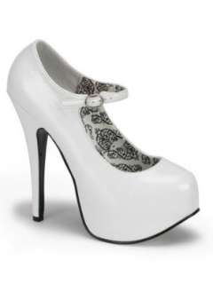  White Mary Jane High Heel Platform Pump   6 Shoes