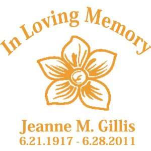  Memorial Window Decals: In Loving Memory Flower 