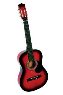 Red Steel String Acoustic Guitar Full Size Package New  