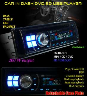 IN DASH DVD CD iPhone iPod Aux CAR STEREO PLAYER 9680  