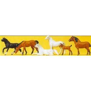  HORSES   PREISER HO SCALE MODEL TRAIN FIGURES 10150 Toys & Games