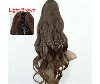 Clip in Ponytail Hair Piece Pony Wavy Hair Extension + Free Xmas gift 