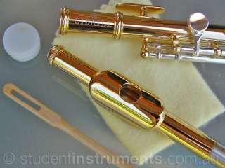 Pro 24K Gold Plated and Silver PICCOLO   With Case, NEW  