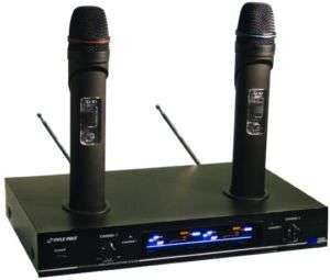 Pyle Pro Audio PDWM3000 2 Microphone VHF Wireless Mic System  