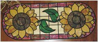 EXQUISITE TABLE Stained Glass Quilt Runner PATTERN BOOK  