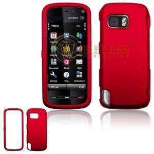   Phone Red Rubber Feel Protective Case Faceplate Cover Cell Phones