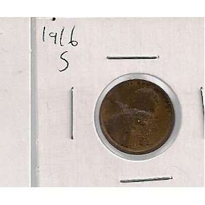  1916 S WHEAT CENT NICE COIN 