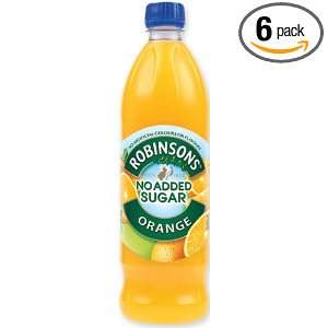 Robinsons Orange Fruit Drink, No Added Sugar, 1 Liter Plastic Bottle 