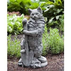  garden cat with shovel garden statue Patio, Lawn & Garden