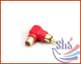 RCA male to female Adaptor Right Angle 90 Degrees  