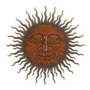    Sun face Metal wall art decor hanging plaque: Home & Kitchen