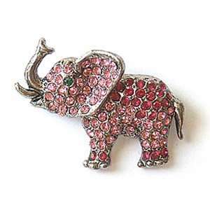   Platinum Plated Swarovski Crystal Pink Elephant Brooch/Pin Jewelry