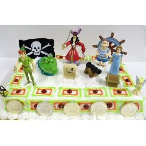  Unique Disney Peter Pan 17 Piece Birthday Cake Topper Set 