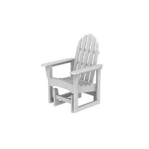  Polywood Recycled Plastic Adirondack Glider Chair Slate 