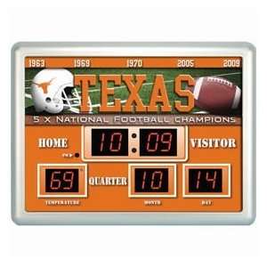    Texas Longhorns Clock   14x19 Scoreboard