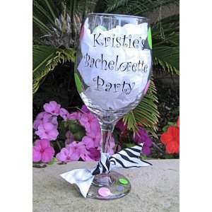   Bachelorette Party Wine Glasses   Sold Individually 