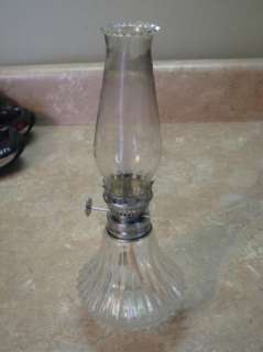 LAMPLIGHT FARMS Lamp/Light OIL w/WICK Glass PRETTY VTG  