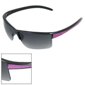  Purple Black Contrast Slim Arms Plastic Frame Smoke Lens Sunglasses 