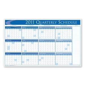  2012 Quarterly Wall Calendar   Blue