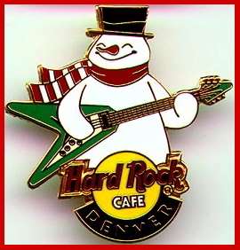 Hard Rock Cafe DENVER 99 Snowman Series PIN #2/3 Guitar  