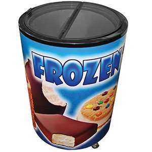  Excellence RF 77 Barrel Style Merchandiser Freezer with 