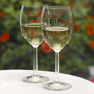   Mrs. Wine Glasses Wedding Gift Toast Newlyweds Engagement Party  