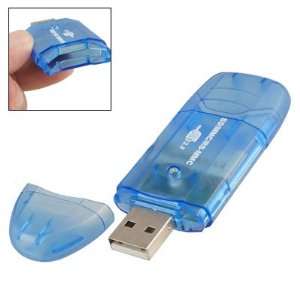 Gino Clear Blue SD MMC RS MMC Memory Card Reader Portable 