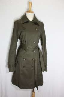 NEW RAG & BONE ARMY OLIVE GREEN BELTED TRENCH COAT JACKET 6  
