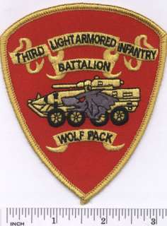   Armored Infantry Battalion PATCH Marines ! 3d LAI Bn Desert Storm