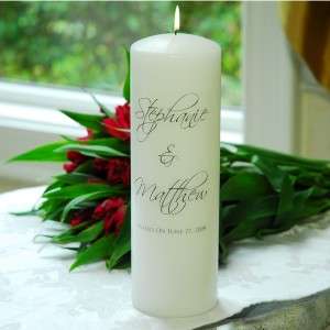 Personalized Script Wedding Unity Candle Shipped Free  
